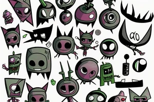 Invader zim gir tattoo idea