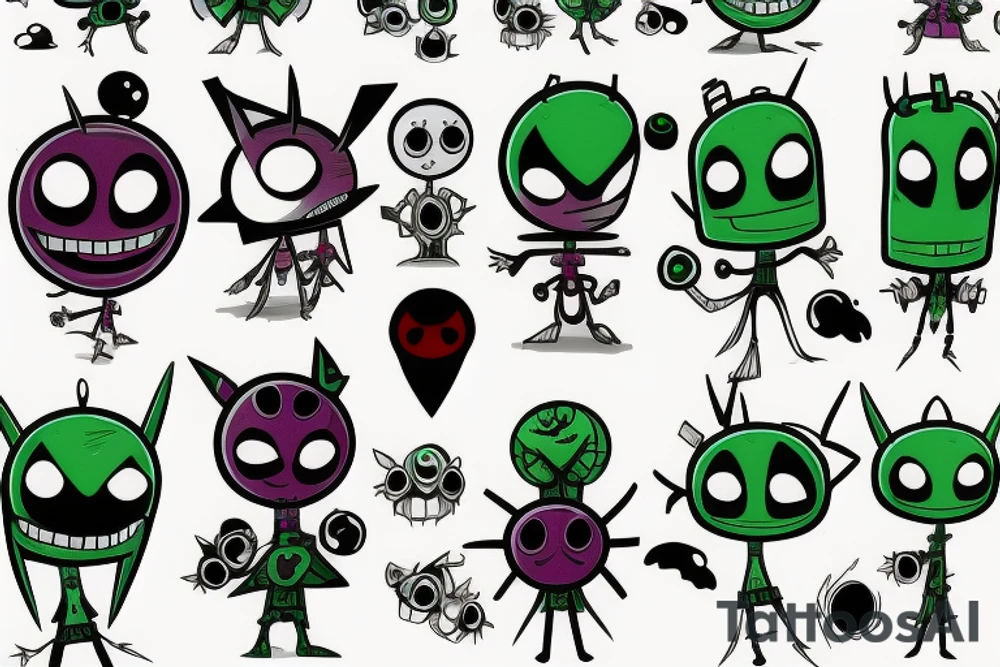 Invader zim gir tattoo idea