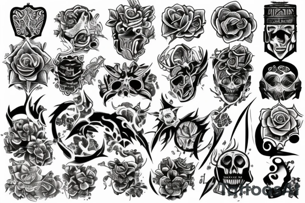 tattoo that looks like a website icon of a tattoo studio tattoo idea