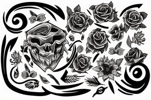 tattoo that looks like a website icon of a tattoo studio tattoo idea