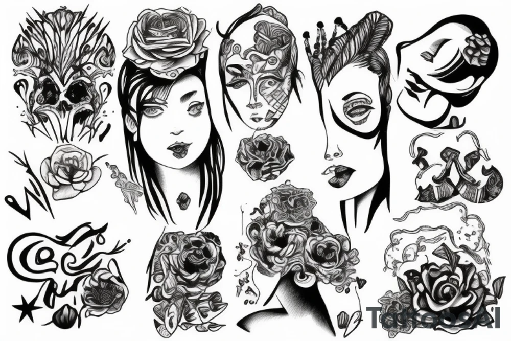 Person freeing themselves from their mind tattoo idea