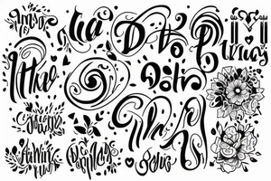 Inital D, sisters, family, girly tattoo idea
