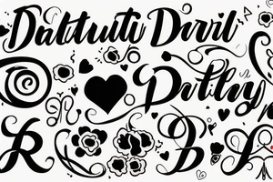 Inital D, sisters, family, girly tattoo idea