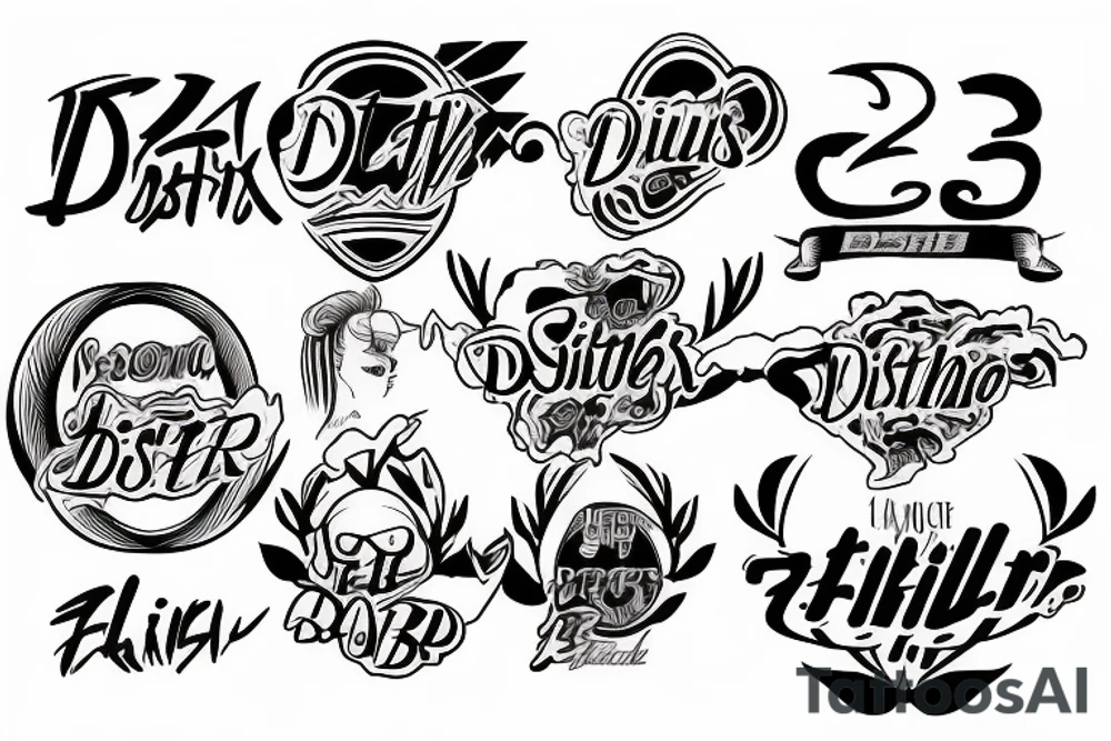 Initial D, sisters, family, girly tattoo idea