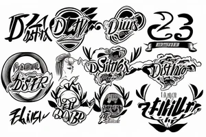 Initial D, sisters, family, girly tattoo idea