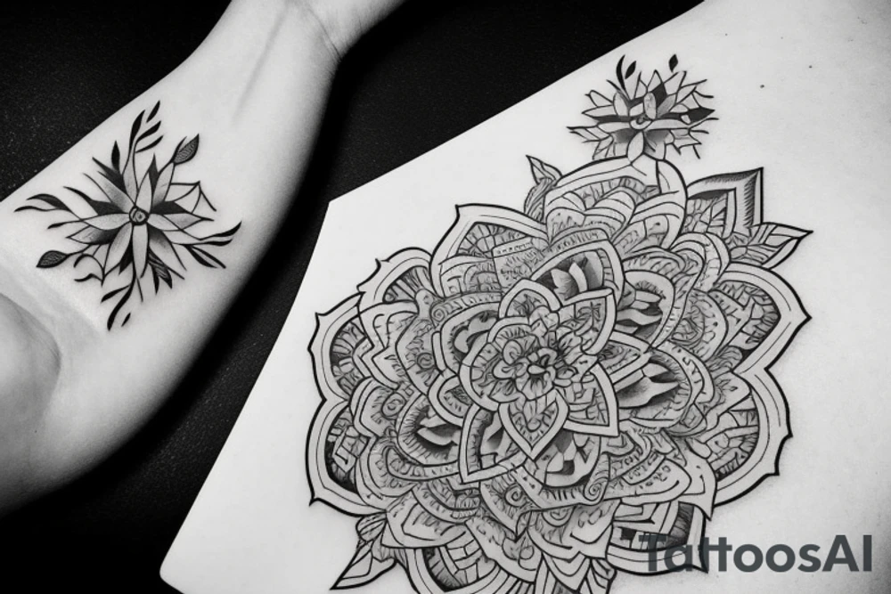 matching tattoo with sister tattoo idea