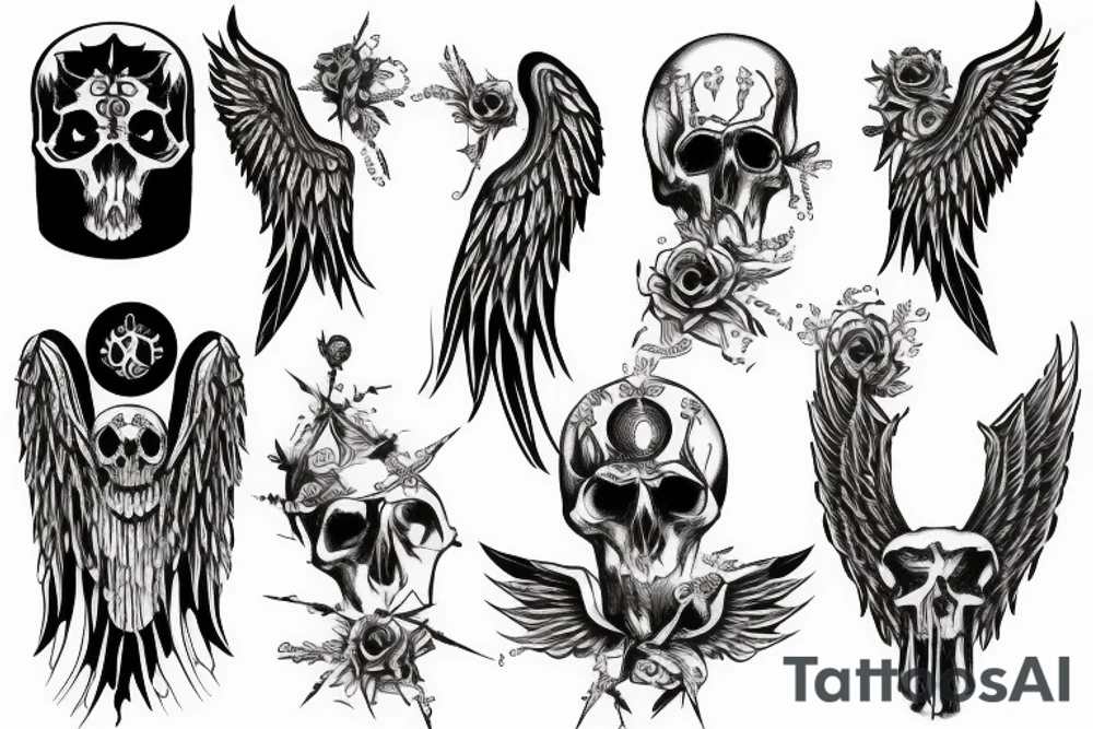 angel of death forearm tattoo idea