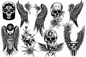 angel of death forearm tattoo idea