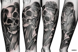angel of death forearm tattoo idea