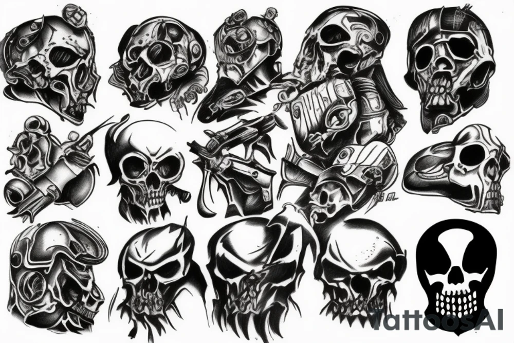 Doomslayer tattoo tattoo idea