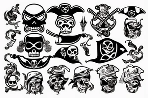 Pirate with divemask tattoo idea
