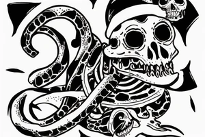 Bonefrog pirate with divemask tattoo idea