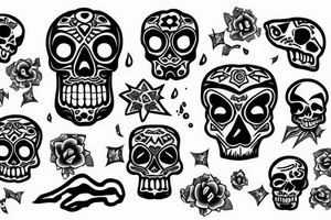 Skull with reebreather tattoo idea