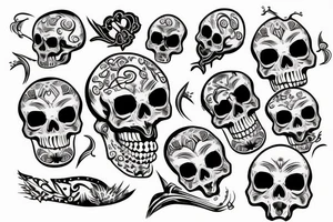 Skull with reebreather tattoo idea