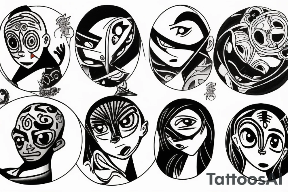 Aang inside circle tattoo idea