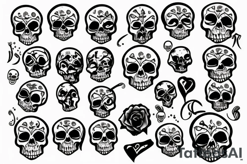 Deo in skull tattoo idea
