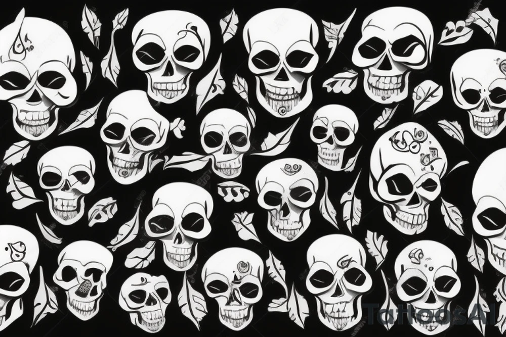 Deo in skull tattoo idea