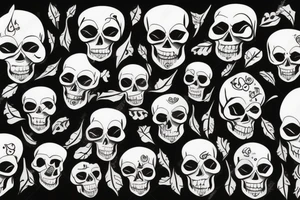 Deo in skull tattoo idea