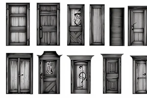 old barred wooden door tattoo idea