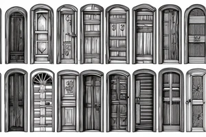 old barred wooden door tattoo idea