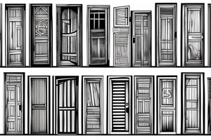 barred wooden door tattoo idea