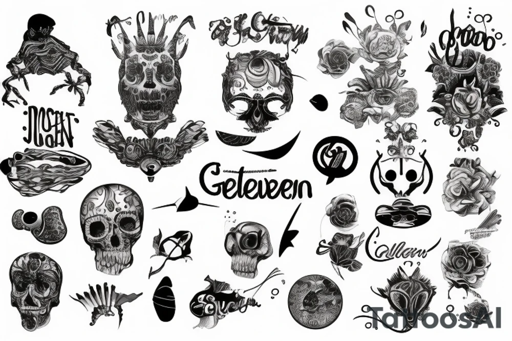 A Text that says geschwoben tattoo idea