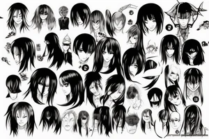 Cool anime mask tattoo idea