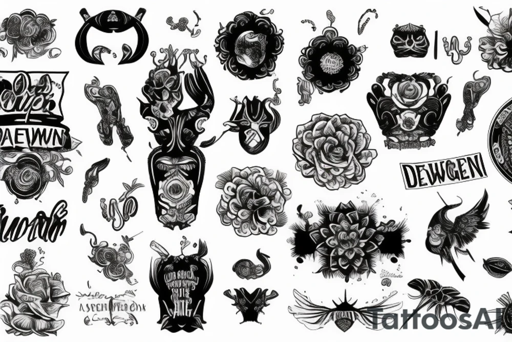 A Text that says geschwoben tattoo idea