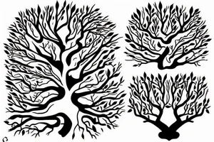 A tree which's branches transition into arteries and veins tattoo idea