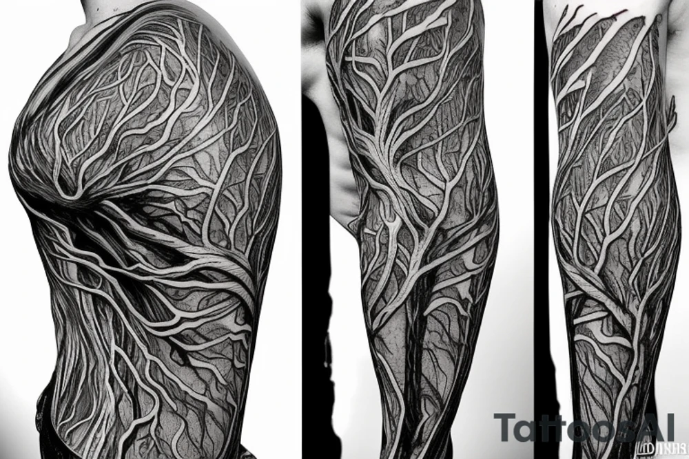 A tree made out of arteries and veins tattoo idea