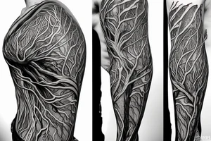 A tree made out of arteries and veins tattoo idea