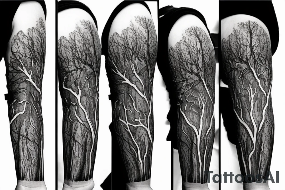 A tree made out of arteries and veins tattoo idea