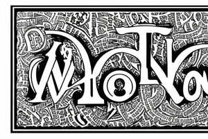 In typewriter font, quote "veni, vidi, vici" with vatican symbols surrounding it tattoo idea