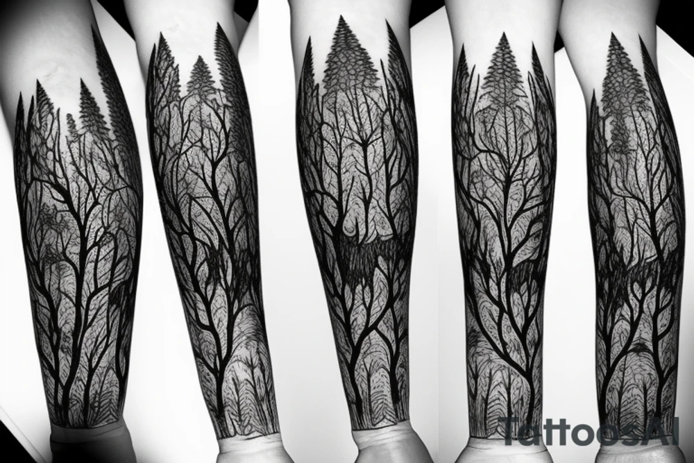 a forest of stars tattoo idea