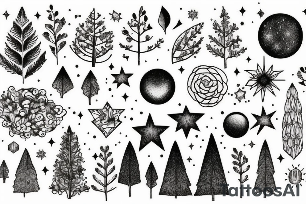 a forest of stars tattoo idea