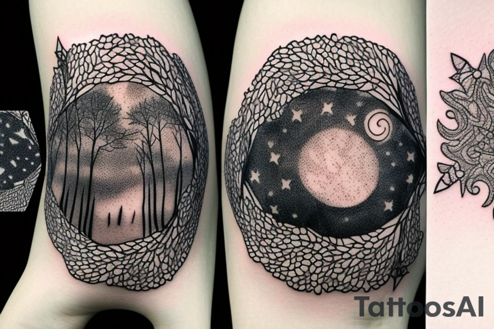 a forest of stars tattoo idea