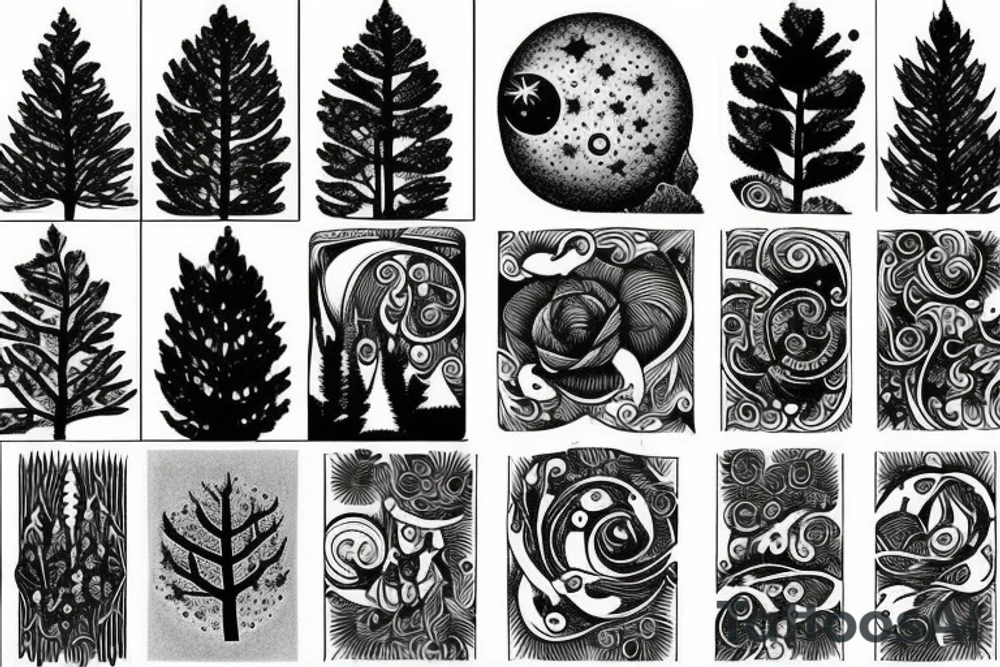 a forest of stars tattoo idea