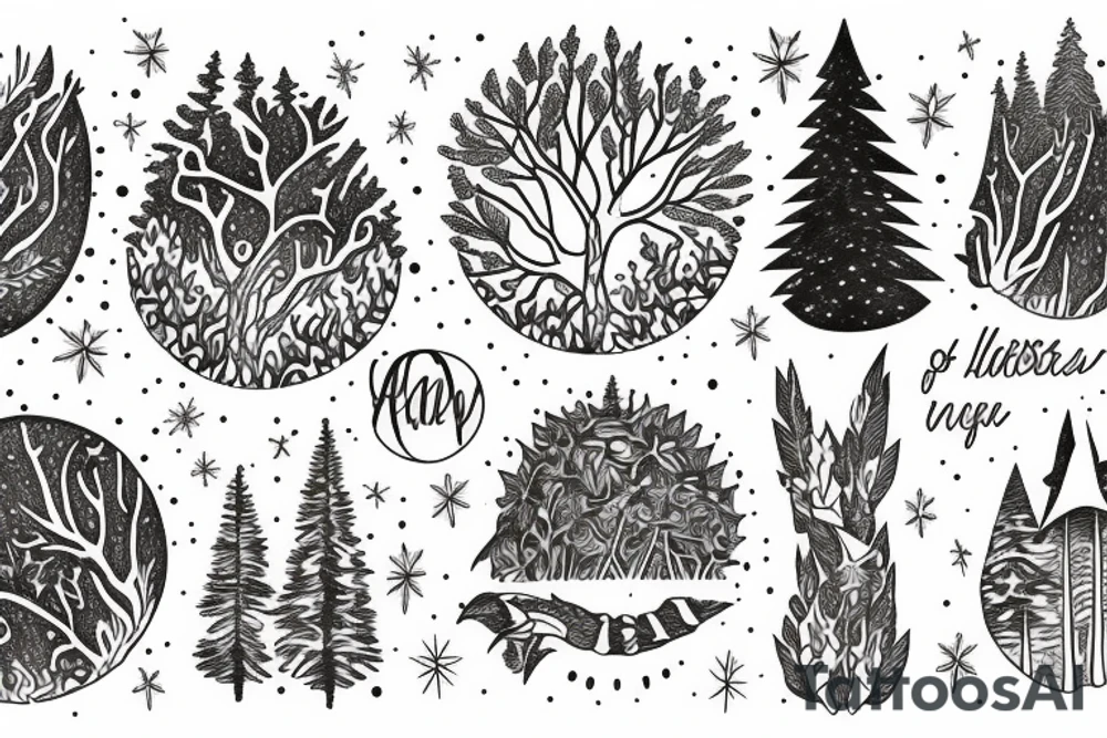 a forest of stars tattoo idea