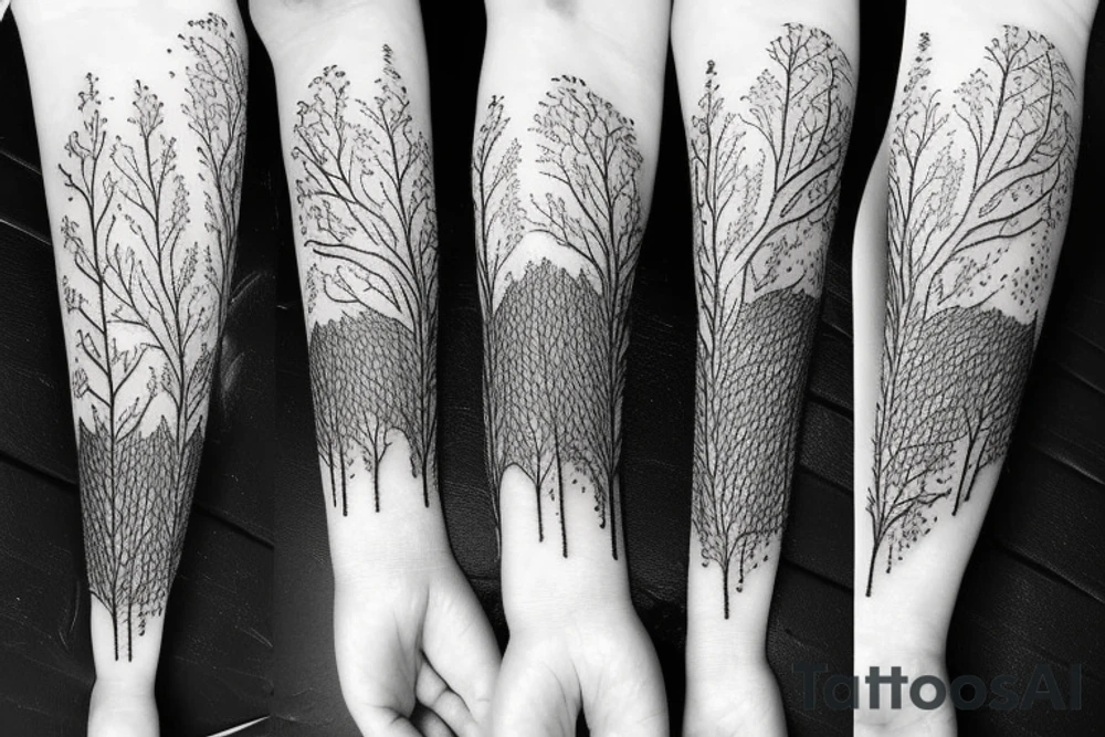 a forest of stars tattoo idea