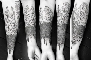 a forest of stars tattoo idea