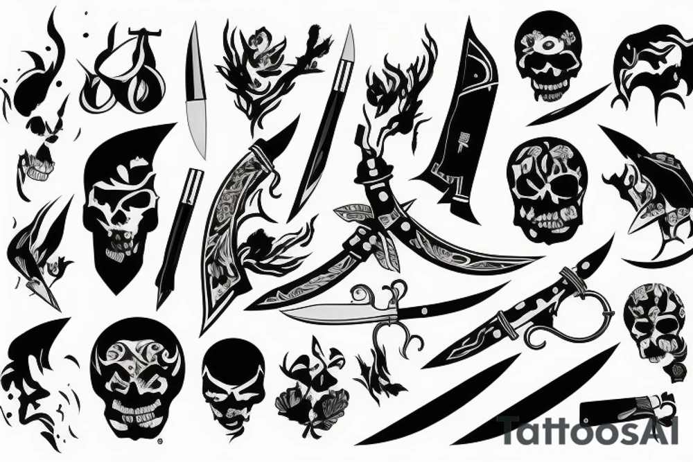 knife tattoo idea