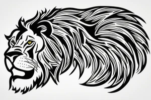 Lion with electricity tattoo idea