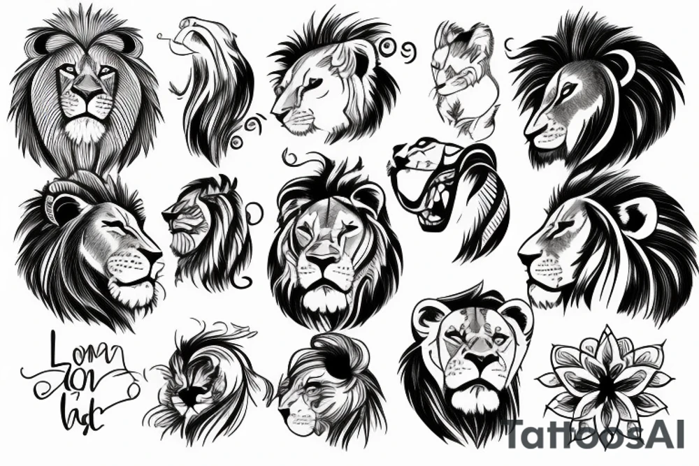 Lion, electricity tattoo idea