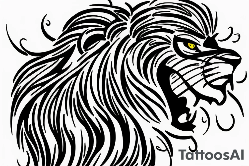 Lion, lightning tattoo idea