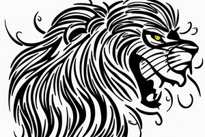 Lion, lightning tattoo idea