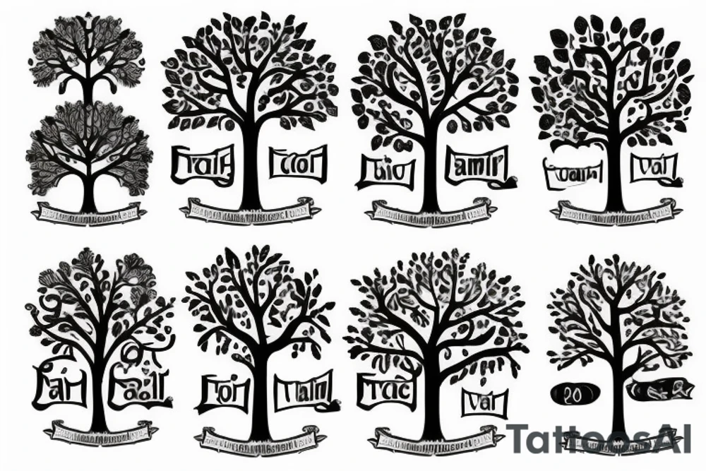 Family tree tattoo idea