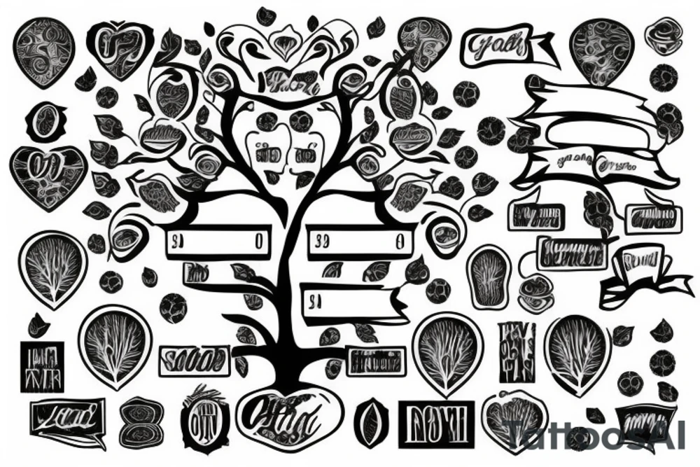 Family tree tattoo idea