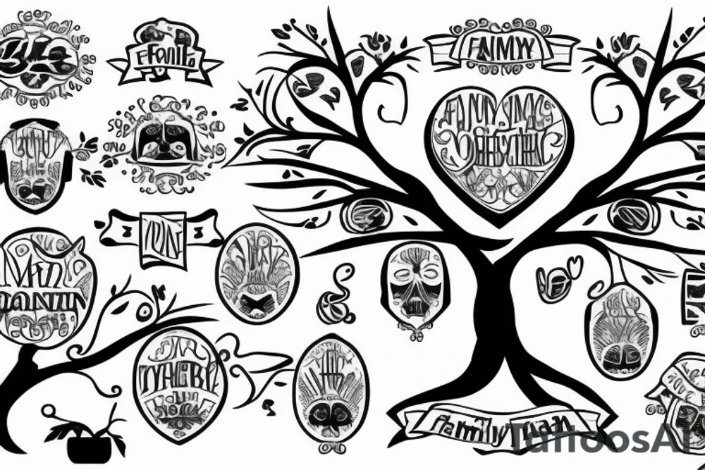 Family tree, men tattoo idea