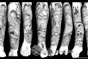 Snowboard, mushroom man tattoo idea