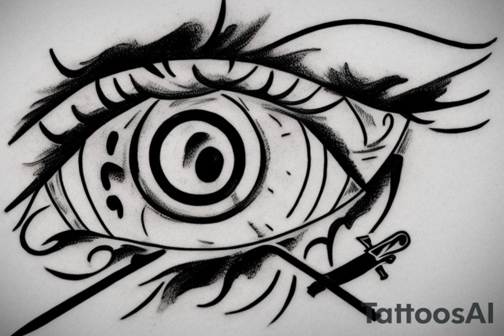 Eye, sword tattoo idea